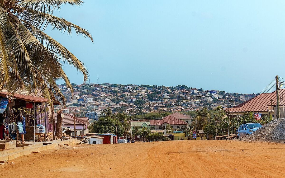 Quartier résidentiel de McCarthy Hill, à Accra (Ghana)