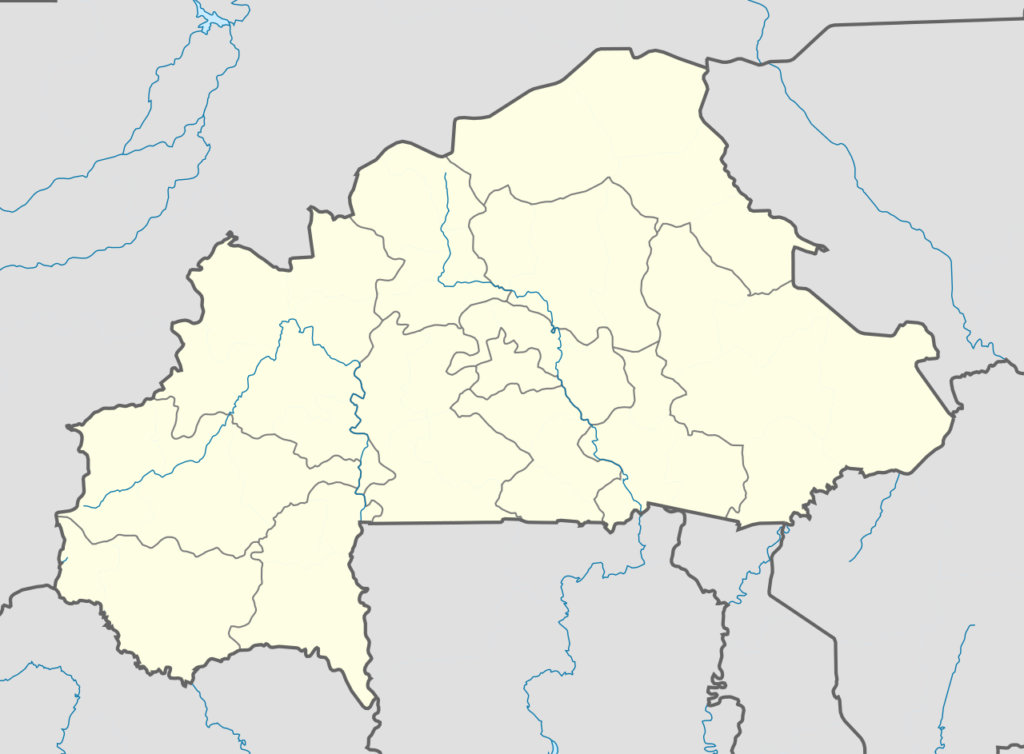 Carte de localisation du Burkina Faso en Afrique de l'Ouest