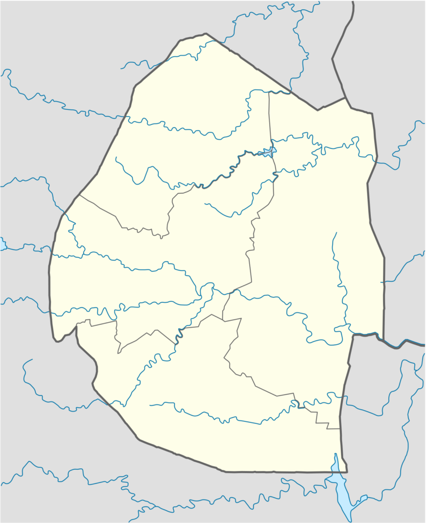 Carte de localisation de l'Eswatini en Afrique australe