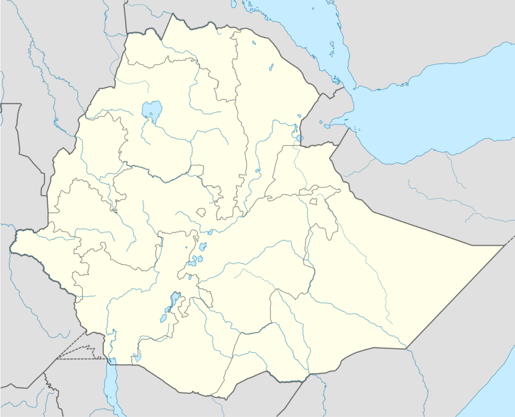 Carte de localisation de l'Ethiopie dans la Corne de l'Afrique