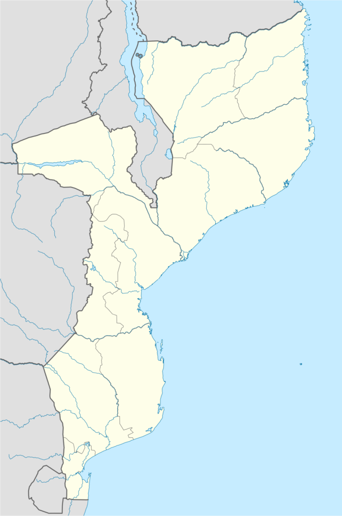 Carte de localisation du Mozambique en Afrique australe
