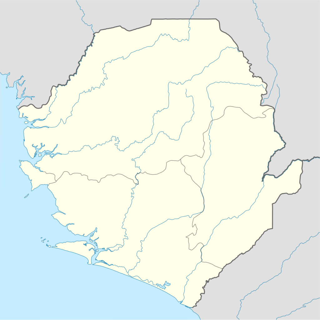 Carte de localisation de la Sierra Leone en Afrique de l'Ouest