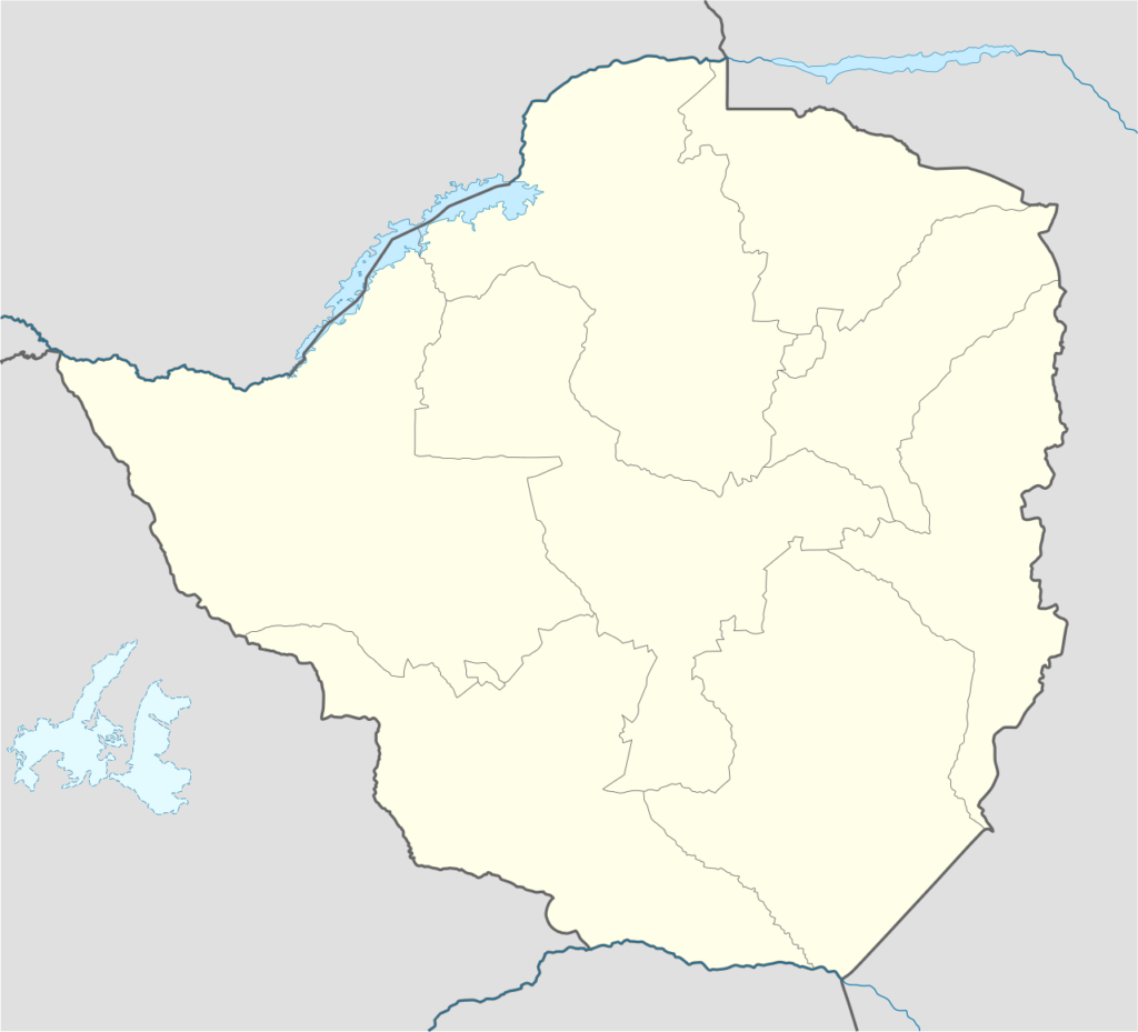 Carte de localisation du Zimbabwe en Afrique australe