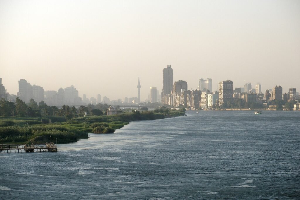 Panorama du Caire et du Nil en Egypte