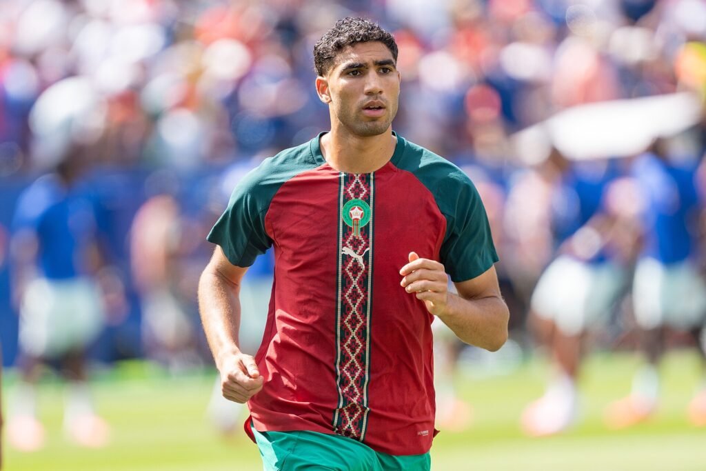 Achraf Hakimi lors du match France-Maroc de la Coupe du monde 2026