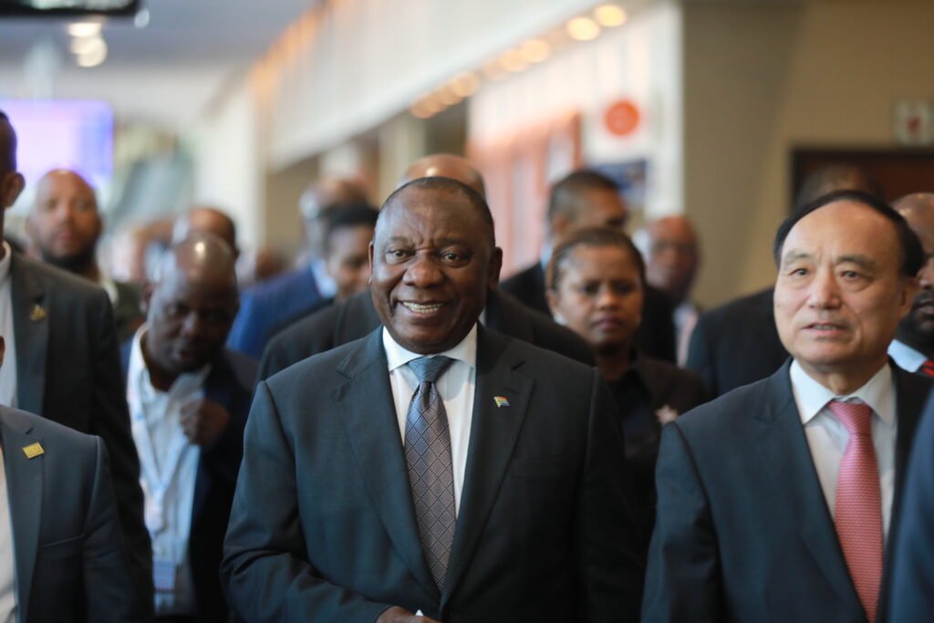 Cyril Ramaphosa, président de l'Afrique du Sud, à ITU Telecom World 2018