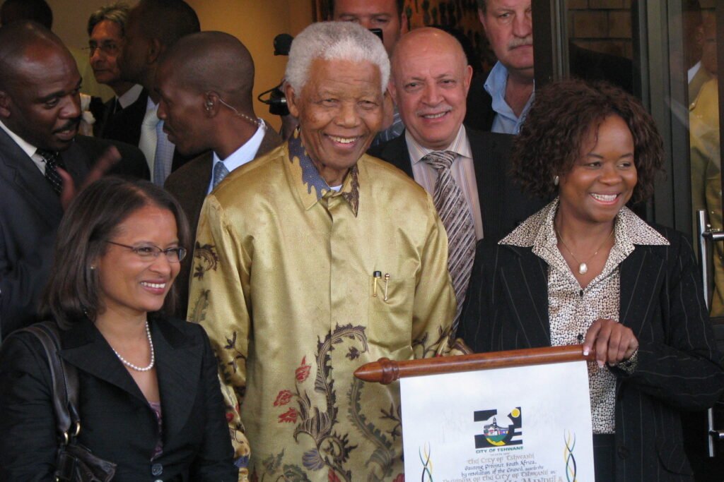 Nelson Mandela à Johannesburg en mai 2008