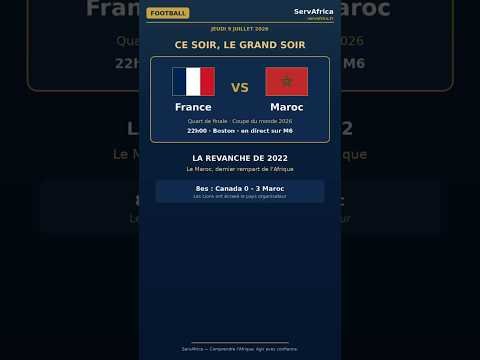 CE SOIR, la revanche du Maroc ! France-Maroc, quart de finale du Mondial 2026 #shorts