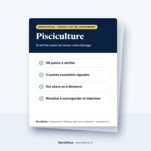 Couverture ServAfrica : Check-list de lancement — Pisciculture