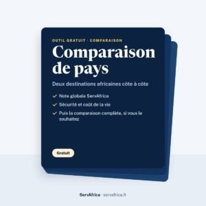 Couverture ServAfrica : Comparaison de pays : partie gratuite