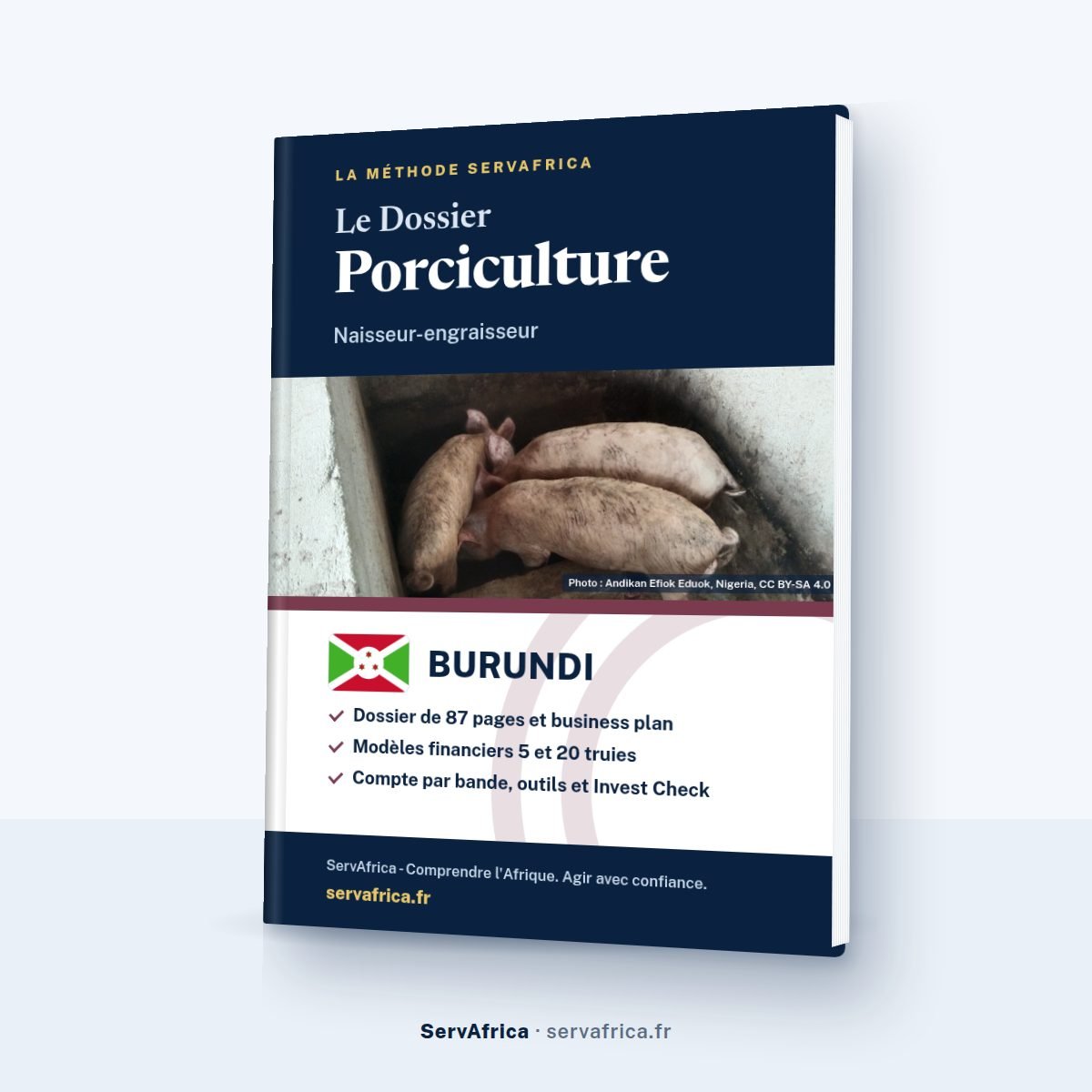 Couverture ServAfrica : Le Dossier Porciculture — Naisseur-engraisseur · Burundi