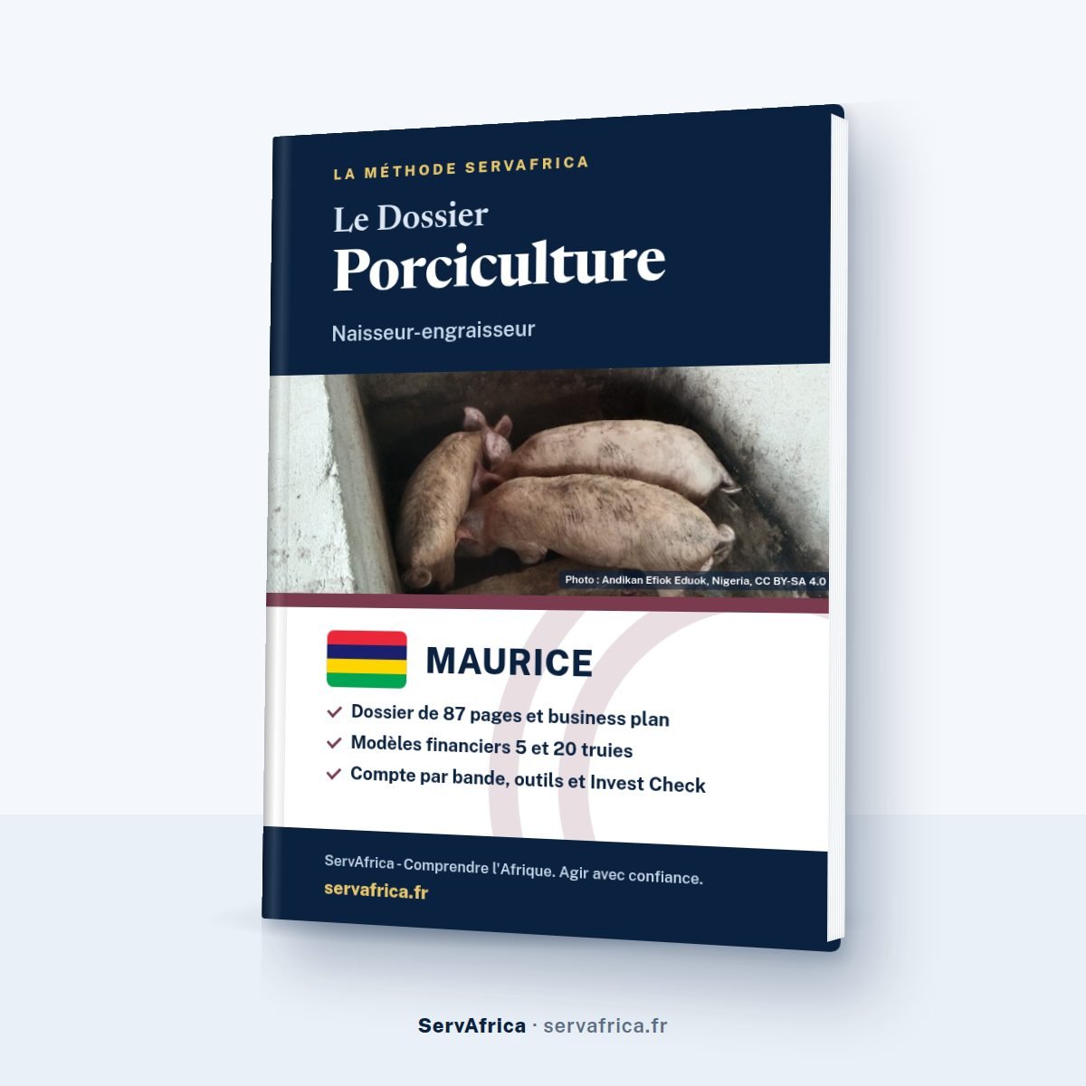 Couverture ServAfrica : Le Dossier Porciculture — Naisseur-engraisseur · Maurice