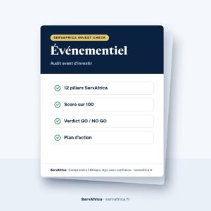 Couverture ServAfrica : Événementiel Invest Check