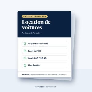 Couverture ServAfrica : Location de voitures Invest Check