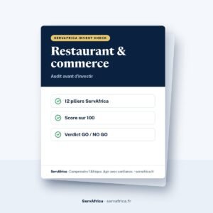 Couverture ServAfrica : Restaurant & commerce Invest Check
