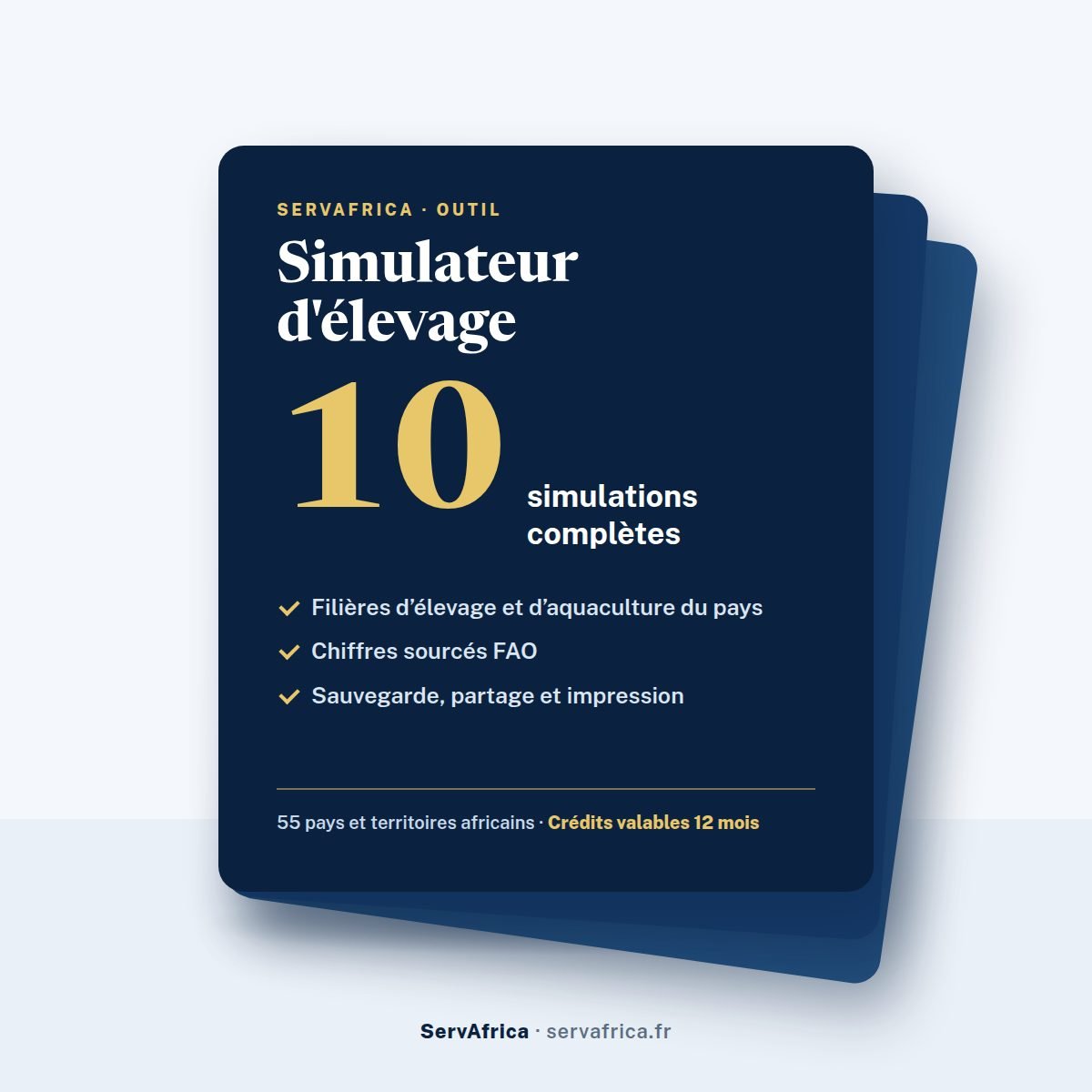 Couverture ServAfrica : Simulateur d’élevage : 10 simulations complètes