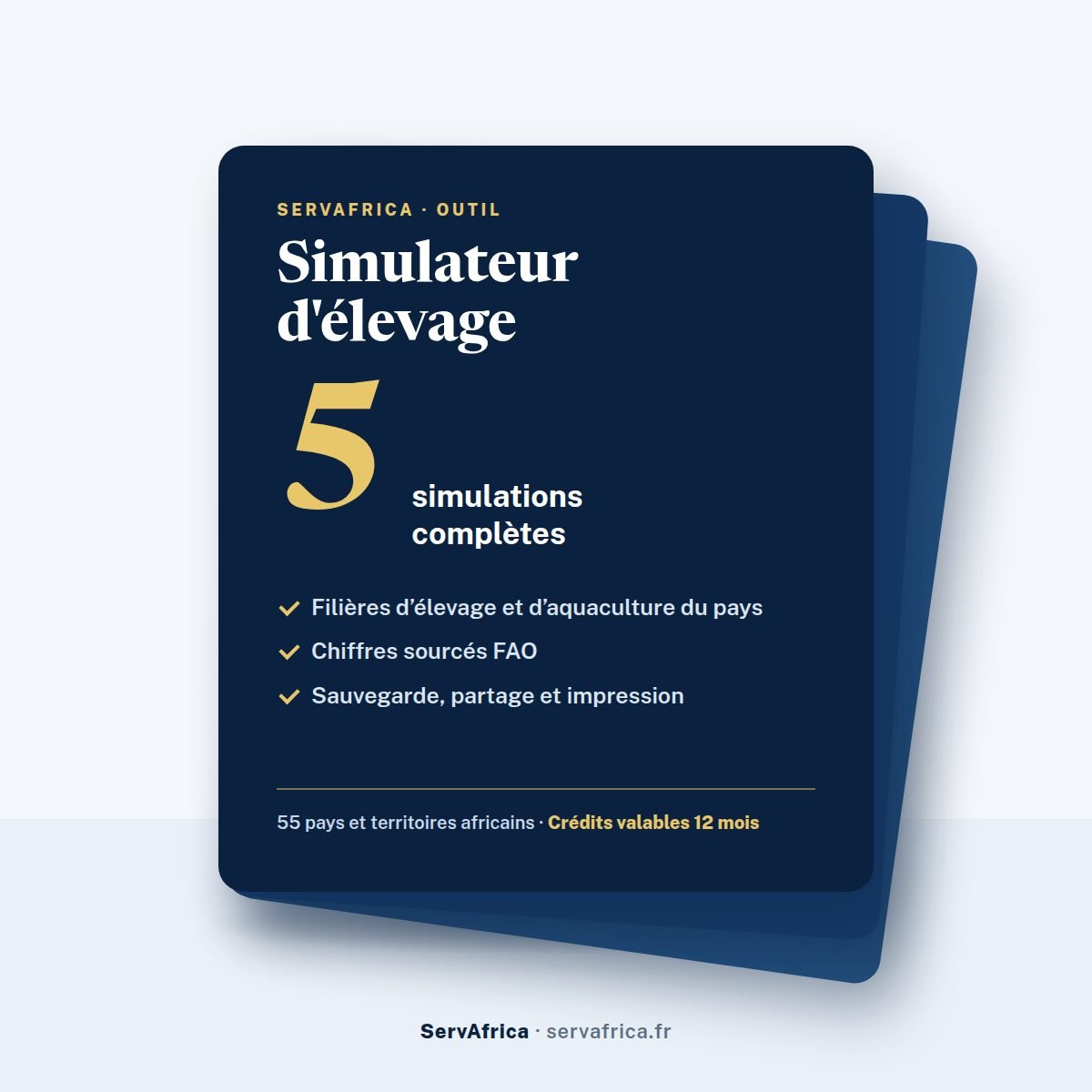 Couverture ServAfrica : Simulateur d’élevage : 5 simulations complètes